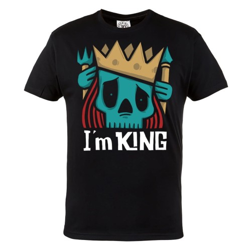 KOSZULKA MUZYCZNA PUNK ROCK HEAVY METAL CZASZKA I'M KING 1