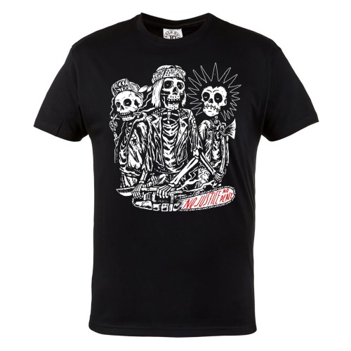 KOSZULKA MUZYCZNA PUNK ROCK HEAVY METAL HARD ROCK SZKIELETY NO JUSTICE NO PEACE 1