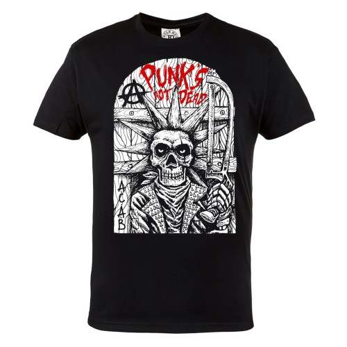 KOSZULKA MUZYCZNA PUNK ROCK HEAVY METAL CZACHA PUNK'S NOT DEAD ACAB 1