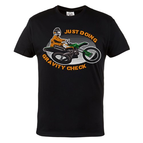 KOSZULKA MOTO MOTORYZACYJNA SPORTY EKSTREMALNE EXTREME MOTOCROSS JUST DOING GRAVITY CHECK