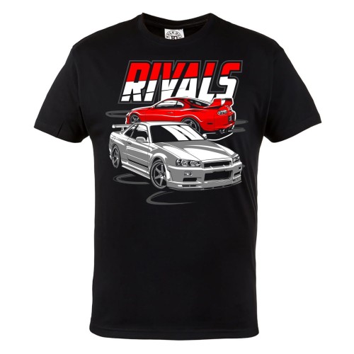KOSZULKA MOTO MOTORYZACYJNA SAMOCHÓD SPORTOWY NISSAN GTR R34 TOYOTA SUPRA RIVALS