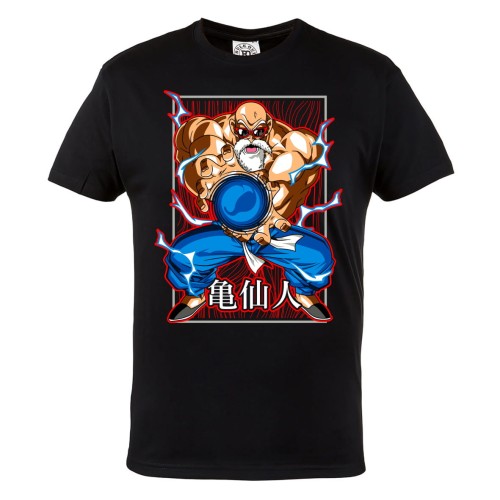 DRAGON BALL MĘSKA KOSZULKA Z NADRUKIEM GENIALNY ŻÓŁW MASTER ROSHI 1