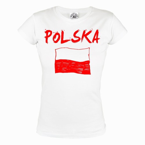KOSZULKA DAMSKA POLSKA REPREZENTACJA POLSKI FLAGA