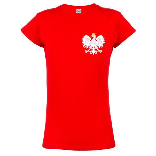 KOSZULKA DAMSKA POLSKA REPREZENTACJA POLSKI ORZEŁ BIAŁY GODŁO