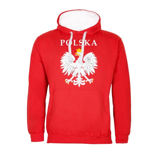 MĘSKA BLUZA Z KAPTUREM DLA KIBICA POLSKA REPREZENTACJA POLSKI GODŁO 1