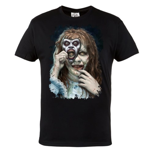 MĘSKA KOSZULKA Z NADRUKIEM FILMOWA HORROR NA HALLOWEEN EGZORCYSTA REGAN MACNEIL
