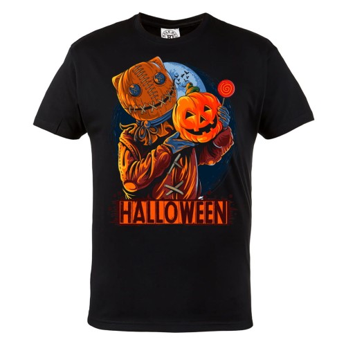 MĘSKA KOSZULKA Z NADRUKIEM FILMOWA HORROR NA HALLOWEEN  SAM TRICK OR TREAT