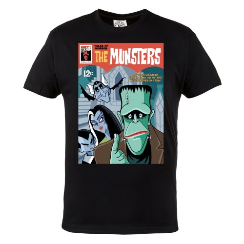 MĘSKA KOSZULKA Z NADRUKIEM FILMOWA HORROR NA HALLOWEEN TERROR COMICS THE MUNSTERS