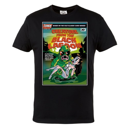 MĘSKA KOSZULKA Z NADRUKIEM FILMOWA HORROR NA HALLOWEEN TERROR COMICS POTWÓR Z CZARNEJ LAGUNY 1