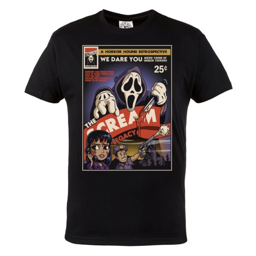 MĘSKA KOSZULKA Z NADRUKIEM FILMOWA HORROR NA HALLOWEEN TERROR COMICS KRZYK