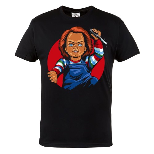 MĘSKA KOSZULKA Z NADRUKIEM FILMOWA HORROR NA HALLOWEEN LALECZKA CHUCKY 1