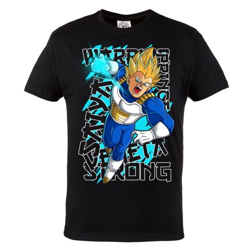 DRAGON BALL Z MĘSKA KOSZULKA Z NADRUKIEM DLA FANA MANGA ANIME SAIYANIN VEGETA STRONG 1