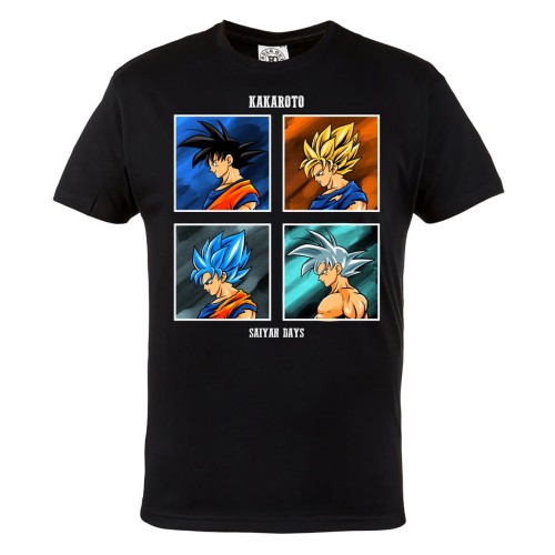 DRAGON BALL Z MĘSKA KOSZULKA Z NADRUKIEM DLA FANA MANGA ANIME SAIYAN DAYS GOKU KAKAROTTO