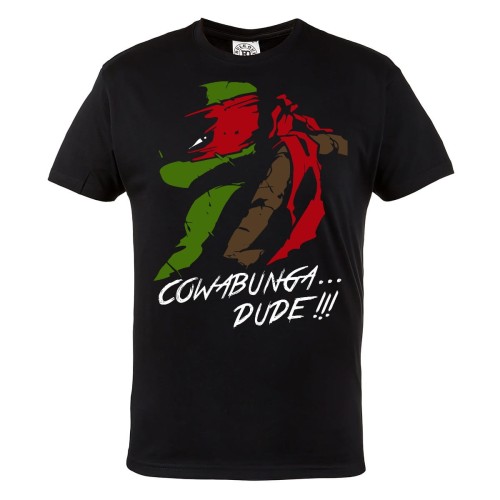 MĘSKA KOSZULKA WOJOWNICZE ŻÓŁWIE NINJA RAPHAEL COWABUNGA DUDE