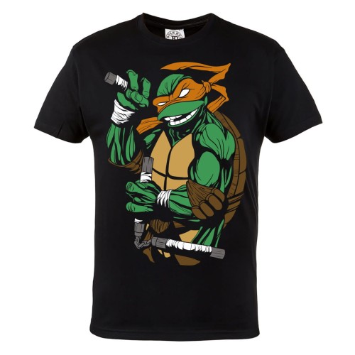 MĘSKA KOSZULKA WOJOWNICZE ŻÓŁWIE NINJA MICHELANGELO 1