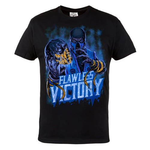 KOSZULKA MĘSKA DLA GRACZA MORTAL KOMBAT SUB ZERO FLAWLESS VICTORY  ZWYCIĘSTWO NAD SCORPIONEM 1