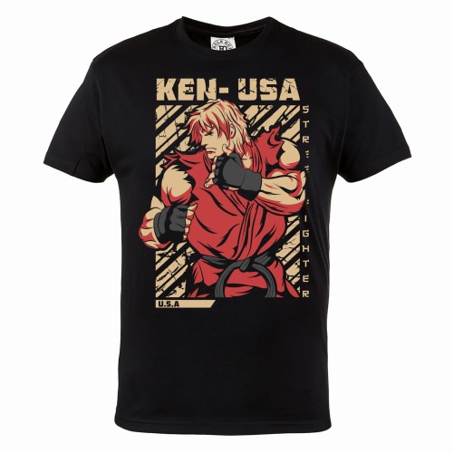 KOSZULKA MĘSKA DLA GRACZA STREET FIGHTER KEN MASTERS 1