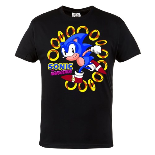 KOSZULKA DLA GRACZA KULTOWA GRA VIDEO SONIC THE HEDGEHOG NIEBIESKI JEŻ 1