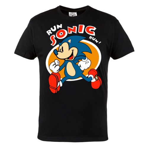 KOSZULKA DLA GRACZA GRA VIDEO SONIC THE HEDGEHOG NIEBIESKI JEŻ RUN SONIC RUN 1
