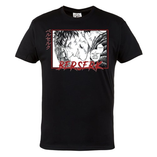KOSZULKA DLA FANA MANGI BERSERK ANIME DARK FANTASY MANGA CZARNY SZERMIERZ CAN'T KEEP TENSE WITH YOU AROUND 1