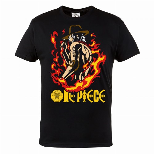 MĘSKA KOSZULKA MANGA ANIME ONE PIECE ACE PŁOMIENNA PIĘŚĆ 1
