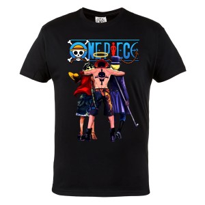 MĘSKA KOSZULKA MANGA ONE PIECE ANIME BRACIA LUFFY ACE I SABO