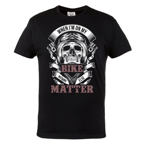 KOSZULKA MOTO MOTORYZACYJNA CZACHA NIC SIĘ NIE LICZY WHEN I'M ON MY BIKE NOTHING ELSE MATTER