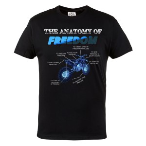 KOSZULKA MOTO MOTORYZACYJNA MOTOCYKL ANATOMIA WOLNOŚCI