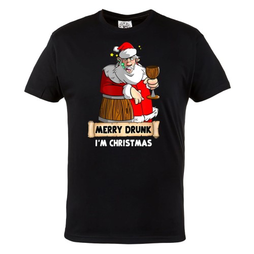 KOSZULKA ŚWIĄTECZNA PIJANY ŚWIĘTY MIKOŁAJ MERRY DRUNK I'M CHRISTMAS 1