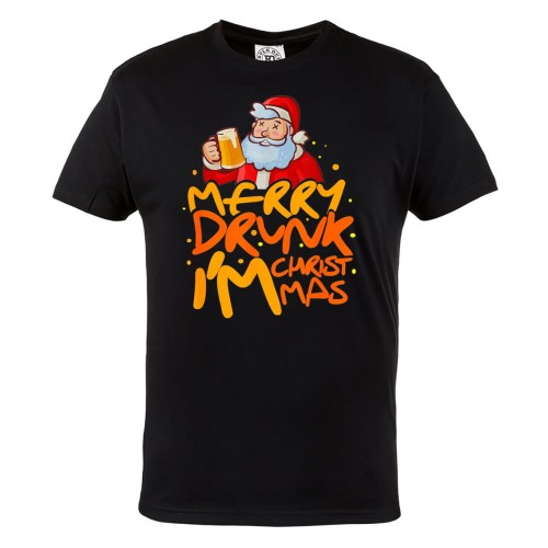 KOSZULKA ŚWIĄTECZNA PIJANY ŚWIĘTY MIKOŁAJ Z PIWEM MERRY DRUNK I'M CHRISTMAS 1
