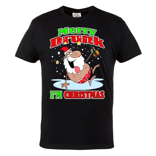 KOSZULKA ŚWIĄTECZNA ŚMIESZNA PIJANY ŚWIĘTY MIKOŁAJ Z PIWEM MERRY DRUNK I'M CHRISTMAS 1