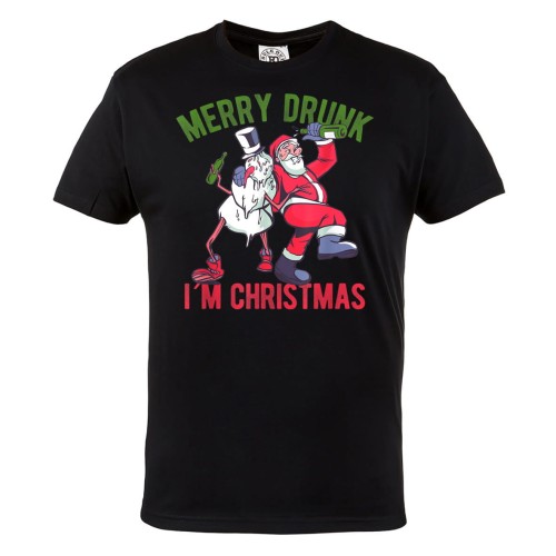 KOSZULKA ŚWIĄTECZNA ZIMOWY DUET ŚWIĘTY MIKOŁAJ I BAŁWAN MERRY DRUNK I'M CHRISTMAS 1