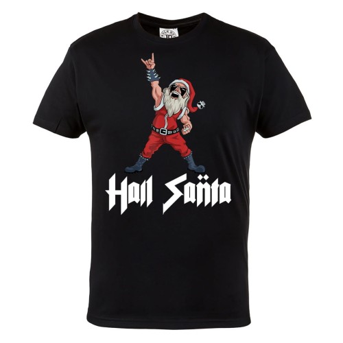 KOSZULKA ŚWIĄTECZNA NA ŚWIĘTA MROCZNY ŚWIĘTY MIKOŁAJ HAIL SANTA METAL 1