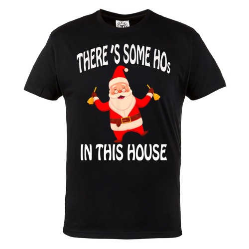 KOSZULKA ŚWIĄTECZNA NA ŚWIĘTA ŚWIĘTY MIKOŁAJ THERE'S SOME HO'S IN THIS HOUSE 1