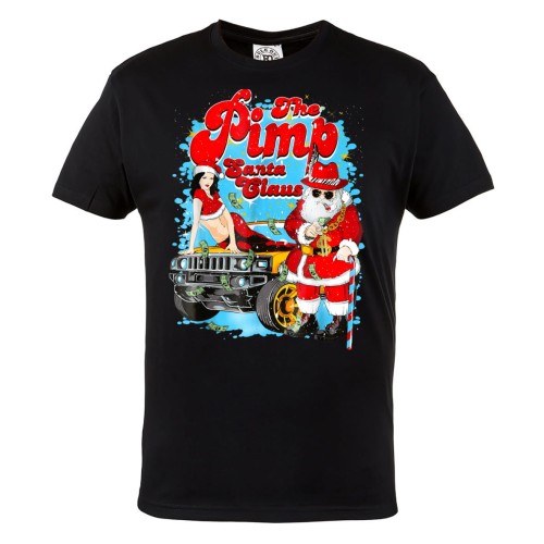 KOSZULKA ŚWIĄTECZNA NA ŚWIĘTA NIEGRZECZNY ŚWIĘTY MIKOŁAJ THE PIMP SANTA CLAUS 1