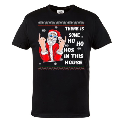 KOSZULKA ŚWIĄTECZNA NA ŚWIĘTA ŚWIĘTY MIKOŁAJ THERE IS SOME HO HO HO'S IN THIS HOUSE