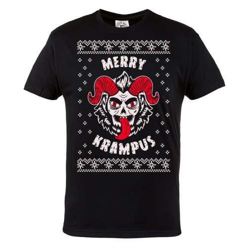 KOSZULKA ŚWIĄTECZNA NA ŚWIĘTA MERRY KRAMPUS ROGI DEMON 1