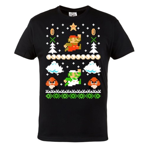 KOSZULKA ŚWIĄTECZNA NA ŚWIĘTA ZIMOWY SUPER MARIO BROS