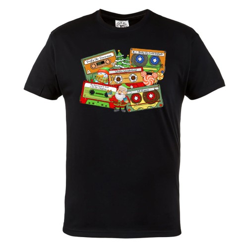 KOSZULKA ŚWIĄTECZNA NA ŚWIĘTA KASETY MAGNETOFONOWE HITY ŚWIĄTECZNE PIOSENKI