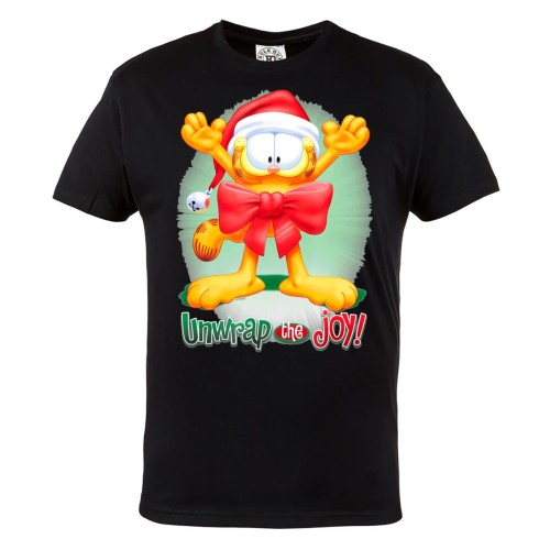 KOSZULKA ŚWIĄTECZNA NA ŚWIĘTA KOT GARFIELD PREZENT UNWRAP THE JOY 1