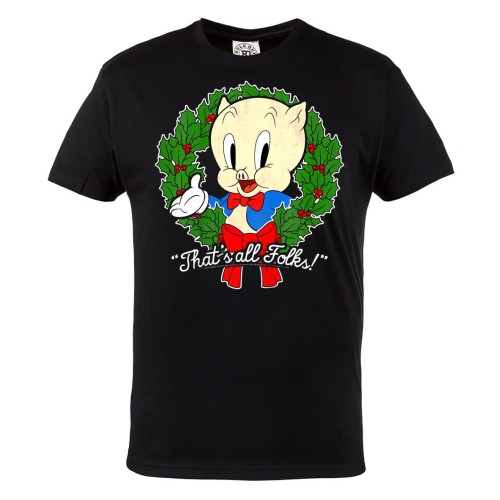 KOSZULKA ŚWIĄTECZNA NA ŚWIĘTA KRÓLIK BUGS ŚWINKA PROSIAK PORKEY THAT'S ALL FOLKS LOONEY TUNES 1