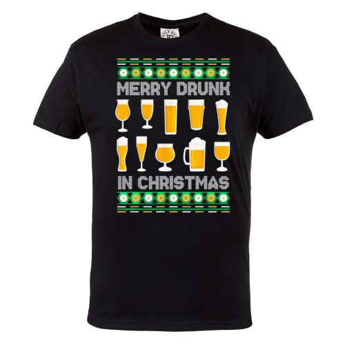 KOSZULKA ŚWIĄTECZNA NA ŚWIĘTA DLA PIWOSZA PIWA KUFLE PIJANE ŚWIĘTA MERRY DRUNK I'M CHRISTMAS