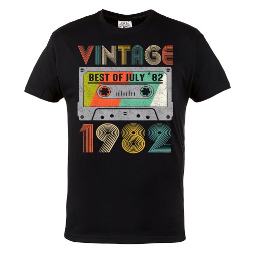 KOSZULKA MĘSKA URODZINOWA NA URODZINY LIPIEC 1982 BEST OF 1