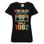 DAMSKA KOSZULKA URODZINOWA NA 40 URODZINY MAJ 1982