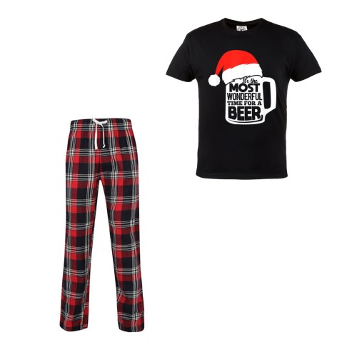 MĘSKA PIŻAMA ŚWIĄTECZNA PREZENT DLA PIWOSZA MOST WONDERFUL TIME FOR A BEER