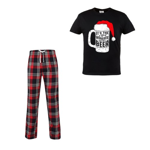 MĘSKA PIŻAMA ŚWIĄTECZNA PREZENT KUFEL MOST WONDERFUL TIME FOR A BEER 1