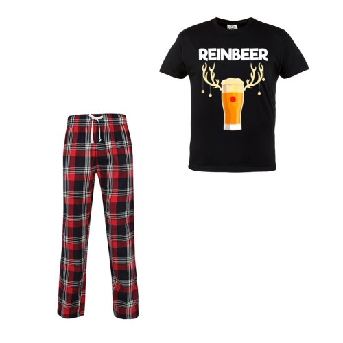 MĘSKA PIŻAMA ŚWIĄTECZNA PREZENT KUFEL Z PIWEM REINBEER 1