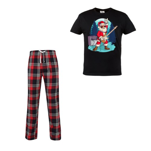 MĘSKA PIŻAMA ŚWIĄTECZNA PREZENT ŚWIĘTY MIKOŁAJ SANTA ROCK 1