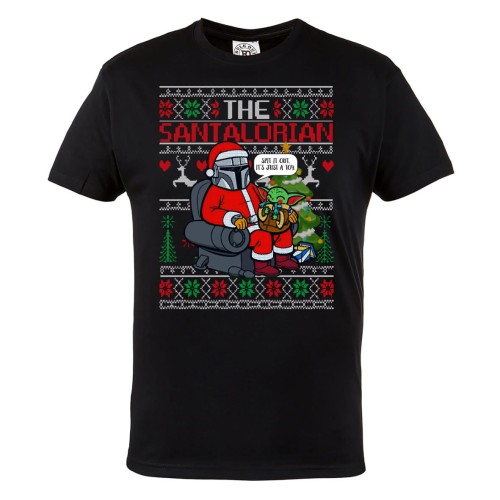 MĘSKA PIŻAMA ŚWIĄTECZNA PREZENT THE SANTALORIAN MANDALORIAN BABY YODA 2