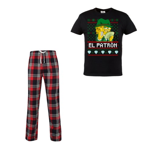 MĘSKA PIŻAMA ŚWIĄTECZNA PREZENT BOŻE NARODZENIE SPONGEBOB SZEF EL PATRÓN 1